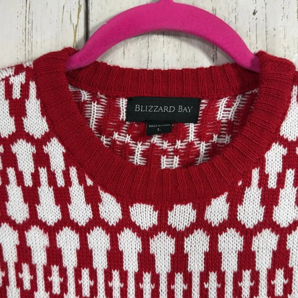 Blizzard Bay Llama Christmas Sweater Red White Fun Ugly Holiday Festive Winter
